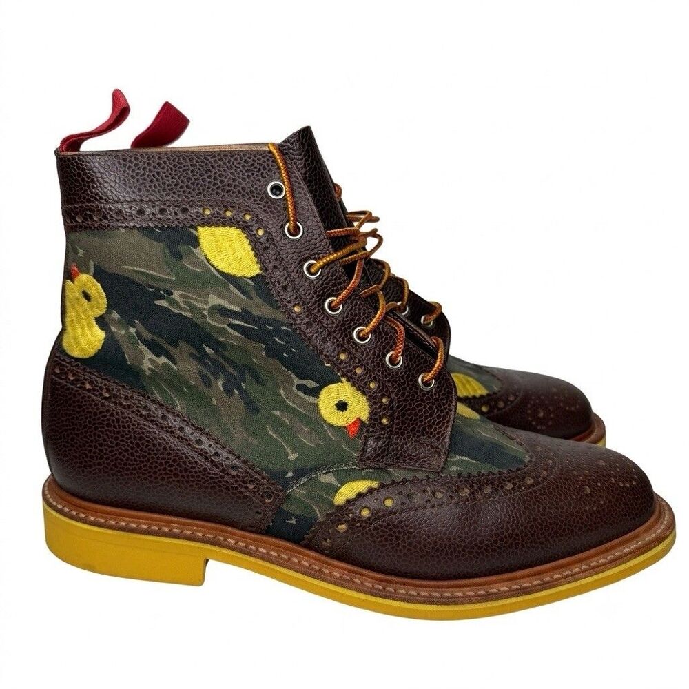 Mark McNairy Ducky Camo Brogue Boots Mens 11 Made In England Commando Soles 9987